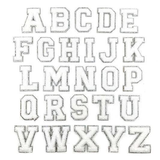 Chenille Letters - Silver Trim