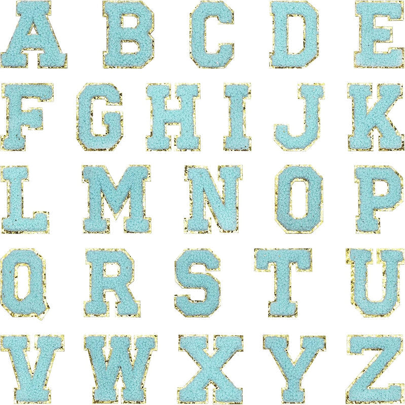 Chenille Letters - Gold Trim
