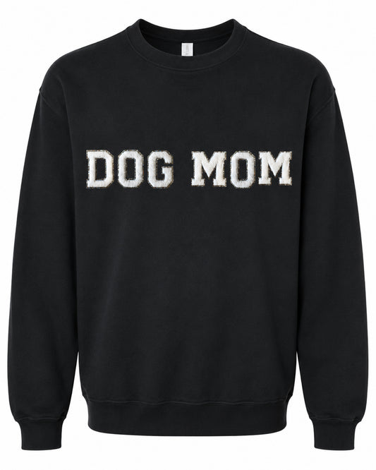 Chenille Crewneck Sweatshirt | Dog Mom