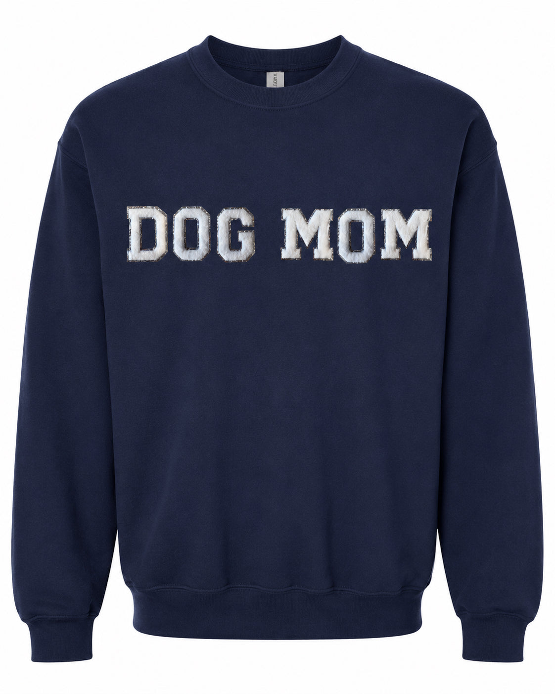 Chenille Crewneck Sweatshirt | Dog Mom