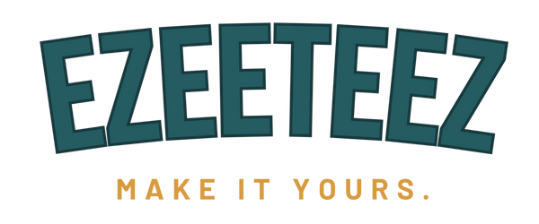 Logo of EZEETEEZ with tagline 'MAKE IT YOURS.' on a white background