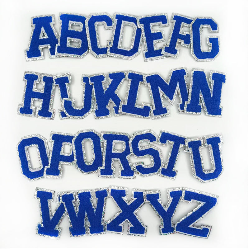 Chenille Letters - Silver Trim