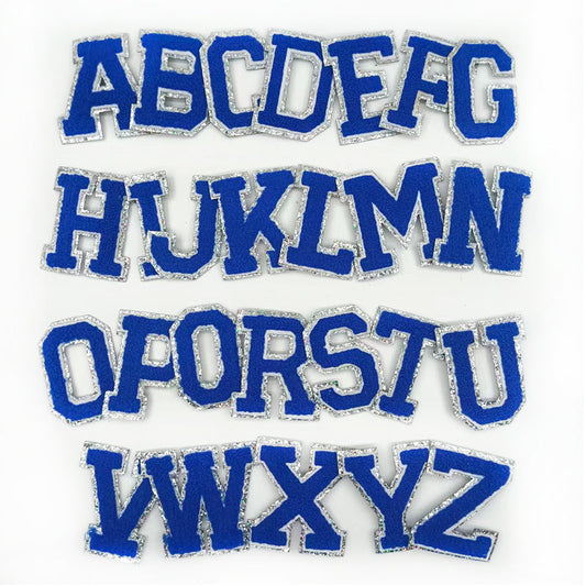 Chenille Letters - Silver Trim