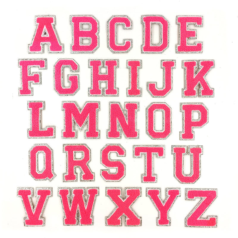 Chenille Letters - Silver Trim