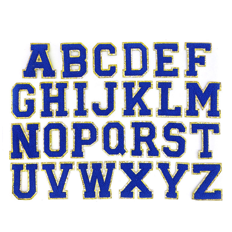 Ezeeteez Chenille Letters - Gold Trim