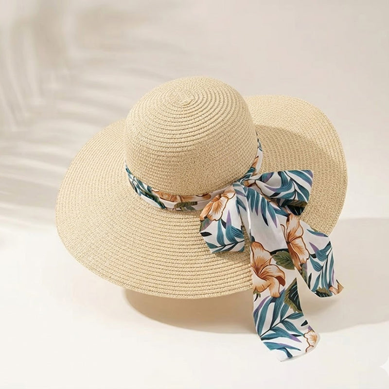 Take It Outside Essentials Ribbon Straw Beach Hat