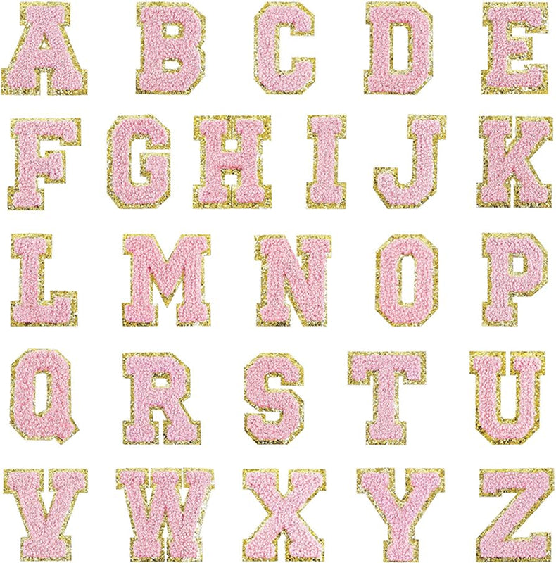 Chenille Letters - Gold Trim