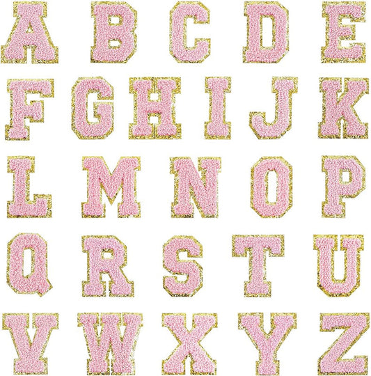 Chenille Letters - Gold Trim