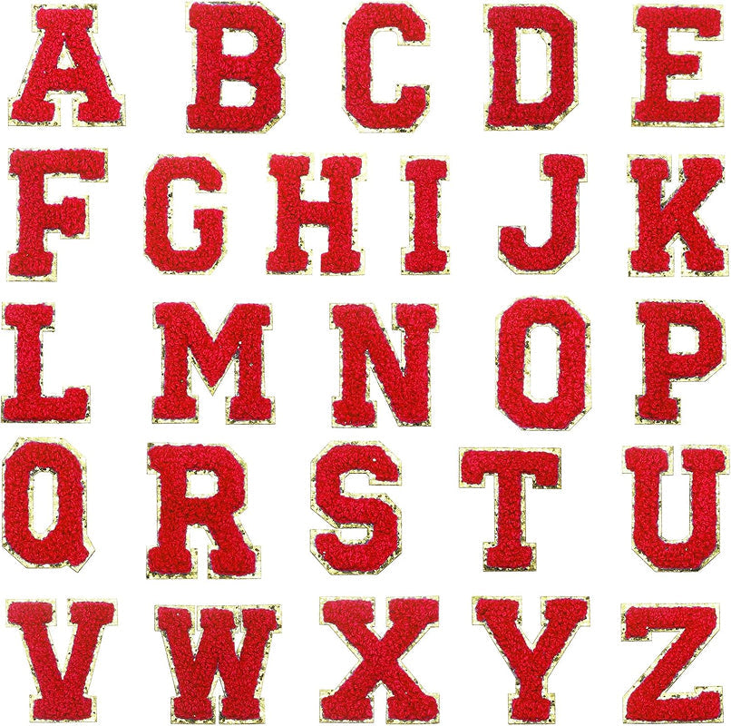 Chenille Letters - Gold Trim