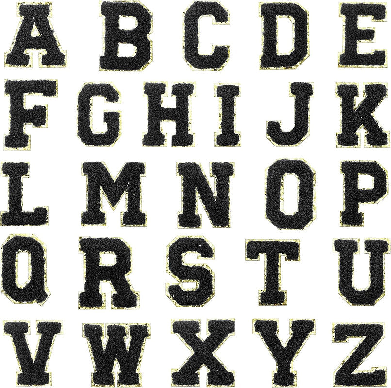 Chenille Letters - Gold Trim