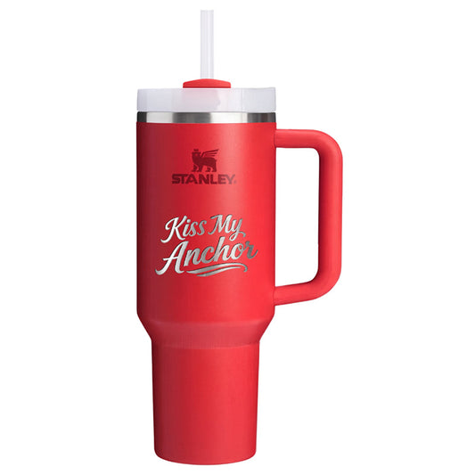 Laser Engraved 40 oz Stanley Quencher | Kiss My Anchor