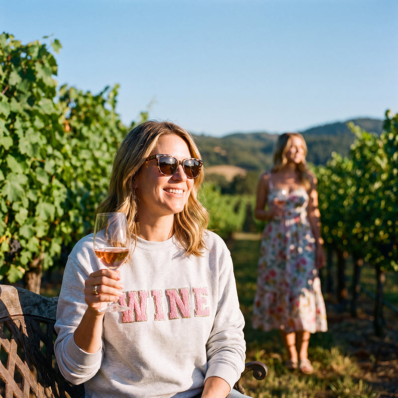 Chenille Crewneck Sweatshirt | Wine